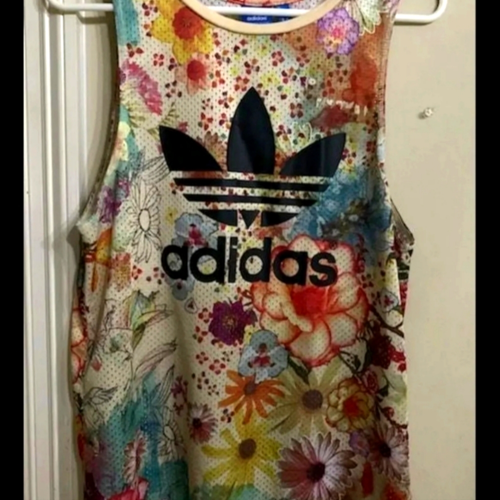 ADIDAS ORIGINALS FARM Floral Confete Firebird Jersey Tank